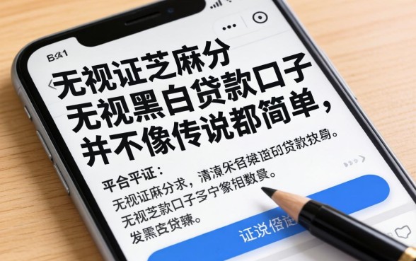 我试了那些有凭证无视芝麻分的平台，发现无视黑白贷款口子并不像传说中那么简单