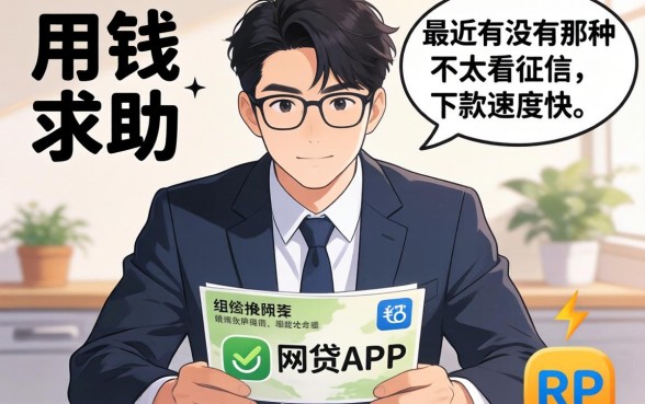 急用钱求助！最近有没有那种不太看征信、下款速度快的网贷APP推荐？