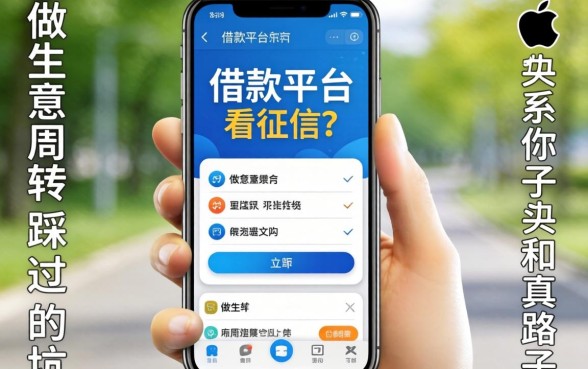 苹果手机借款平台不看征信?做生意周转踩过的坑和真路子
