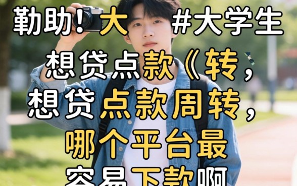 求助!大学生想贷点款周转,哪个平台最容易下款啊?