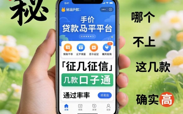 揭秘手机贷款平台哪个不上征信,这几款口子通过率确实高