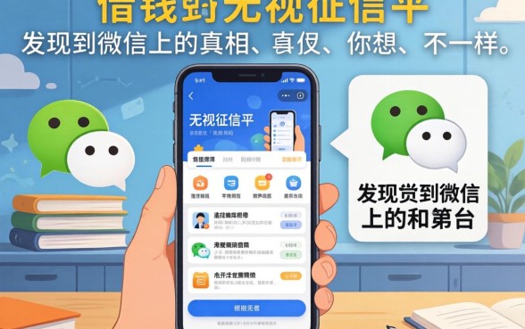 我试了几个所谓无视征信的平台,发现借钱到微信上的真相和你想的不一样