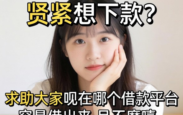 手头紧想下款?求助大家现在哪个借款平台容易借出来且不磨叽?