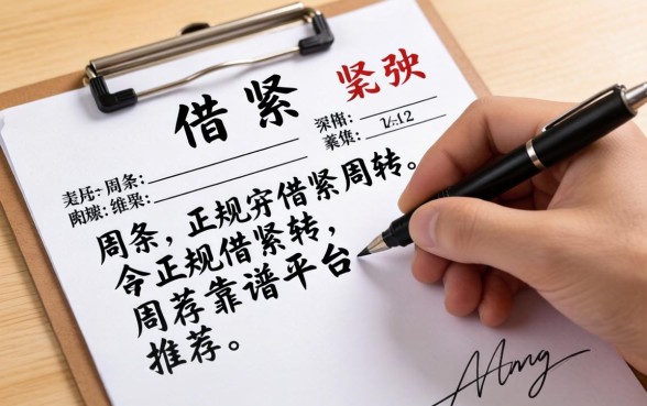 手头紧想写个正规借条周转,求靠谱平台推荐?