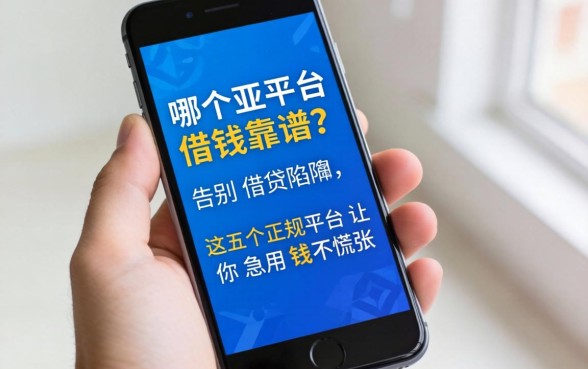 手机上哪个平台借钱靠谱？告别借贷陷阱，这五个正规平台让你急用钱不慌张