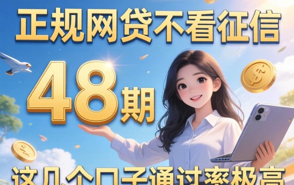 揭秘能分48期的正规网贷不看征信，这几个口子通过率极高