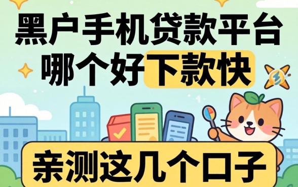 揭秘黑户手机贷款平台哪个好下款快，亲测这几个口子