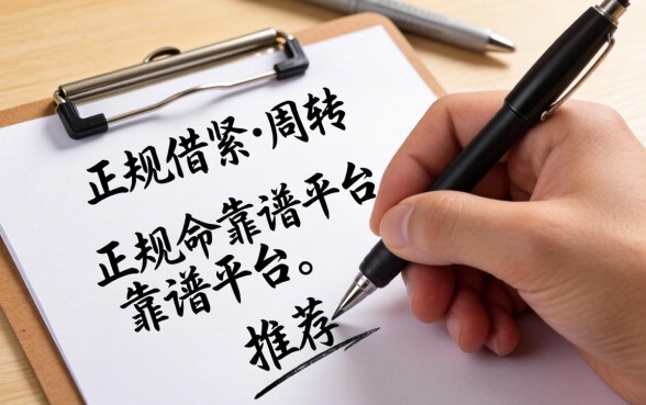 手头紧想写个正规借条周转,求靠谱平台推荐?