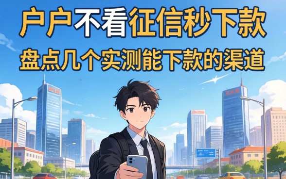 2026黑户不看征信秒下款,盘点几个实测能下款的渠道