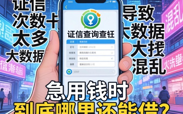 征信查询次数太多导致大数据混乱？急用钱时到底哪里还能借？