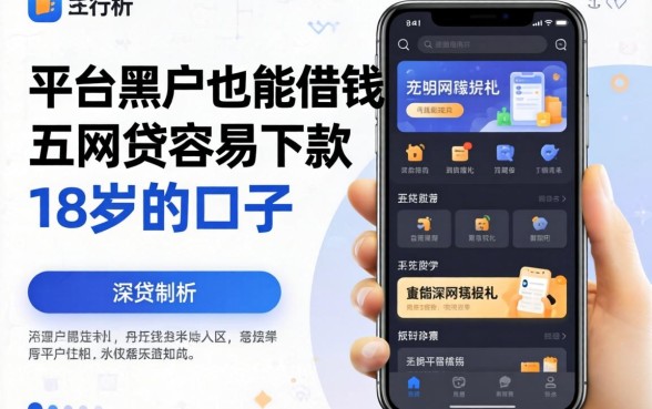 有哪个平台黑户也能借钱的软件,深入剖析五个网贷容易下款18岁的口子