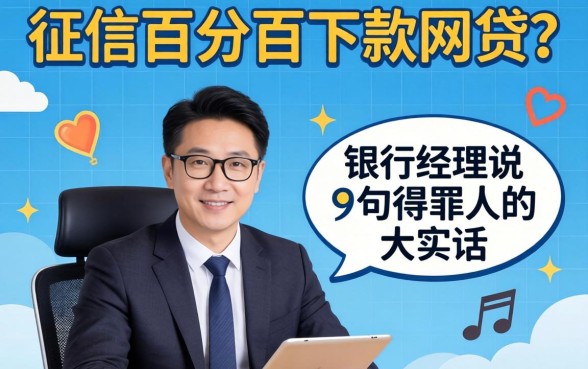 无视征信百分百下款的网贷？银行经理说句得罪人的大实话