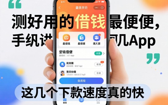 实测好用的借钱最方便的手机app，这几个下款速度真的快