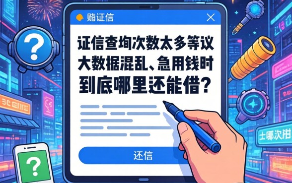 征信查询次数太多导致大数据混乱？急用钱时到底哪里还能借？