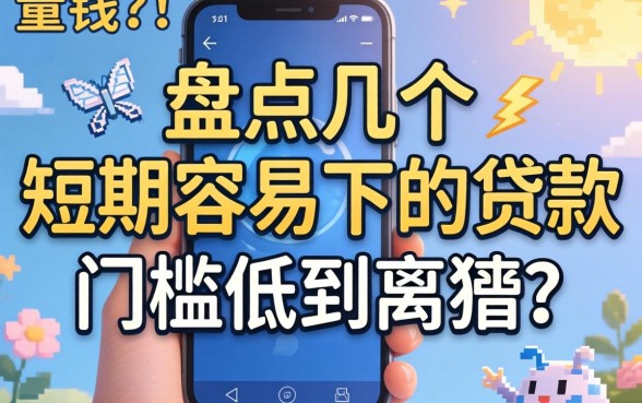 急需用钱？盘点几个短期容易下的贷款，门槛低到离谱
