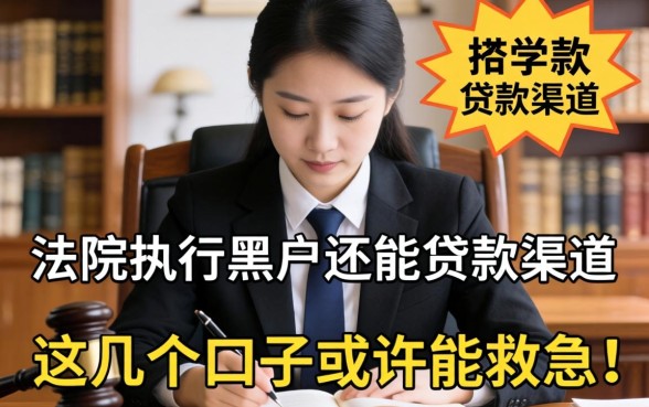 揭秘有法院执行黑户还能贷款的渠道，这几个口子或许能救急