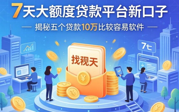 7天大额度贷款平台新口子，揭秘五个贷款10万比较容易的软件