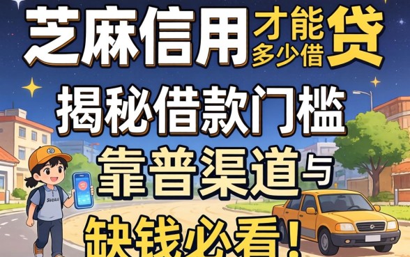 芝麻信用多少才能借钱？揭秘借款门槛与靠谱渠道，缺钱必看！