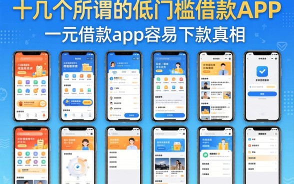 我试了十几个所谓的低门槛借款app,发现一万元借款app容易下款的真相