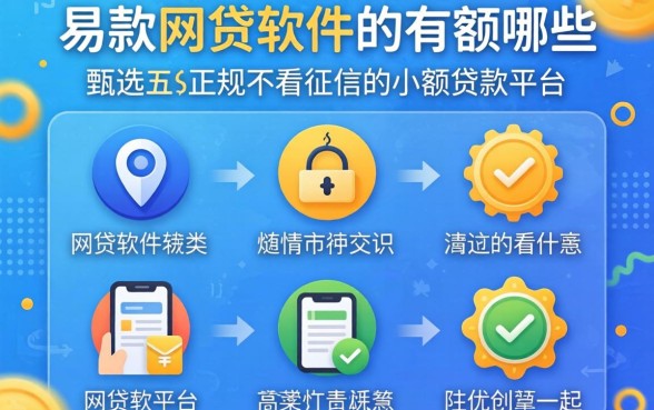 容易下款的网贷软件有哪些呢，甄选五个正规不看征信的小额贷款平台
