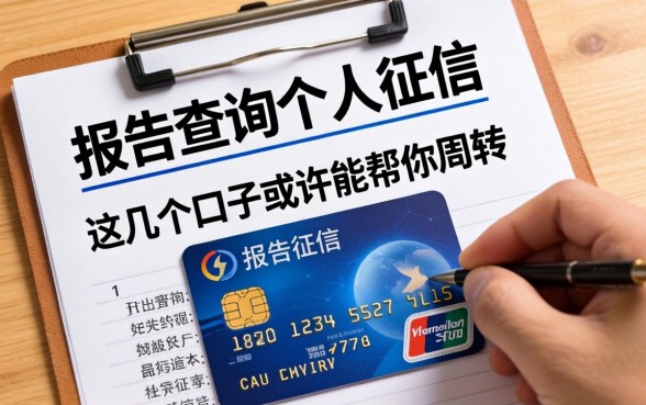 信用报告查询个人征信，这几个口子或许能帮你周转