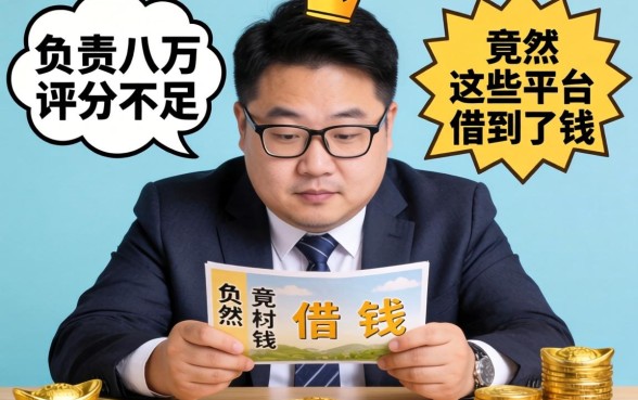 我负债八万评分不足，竟然在这些平台借到了钱