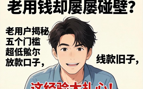 急用钱却屡屡碰壁?老用户揭秘五个门槛超低的放款口子,这经验太扎心!