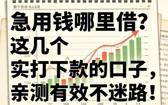 急用钱哪里借？这几个实打下款的口子，亲测有效不迷路！
