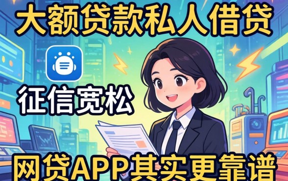 我试过大额贷款私人借贷，发现对征信宽松的网贷app其实更靠谱