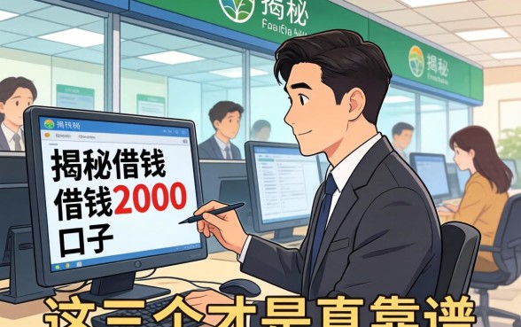 银行内部人揭秘:借钱2000的口子,这三个才是真靠谱