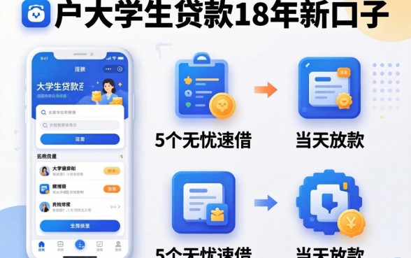 黑户大学生贷款18年新口子，整理5个无忧速借当天放款的app