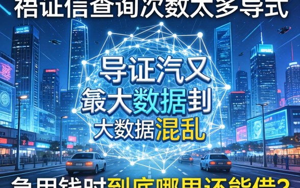 征信查询次数太多导致大数据混乱？急用钱时到底哪里还能借？