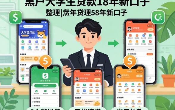 黑户大学生贷款18年新口子，整理5个无忧速借当天放款的app