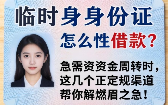 临时身份证怎么借款?急需资金周转时,这几个正规渠道帮你解燃眉之急!