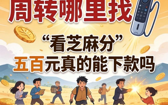 急需周转哪里找？不看芝麻分 五百元真的能下款吗？揭秘小额借款的那些门道