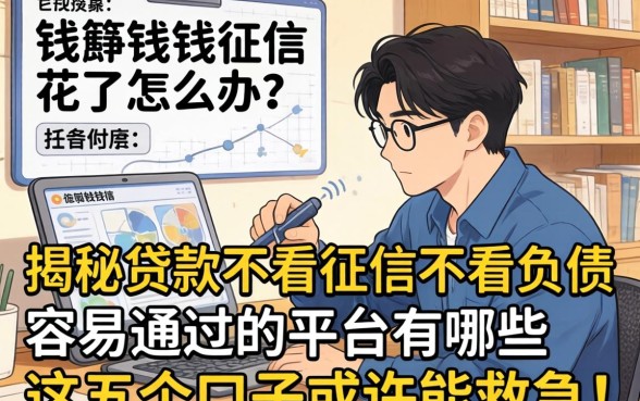 急需用钱征信花了怎么办？揭秘贷款不看征信不看负债 容易通过的平台有哪些，这五个口子或许能救急！