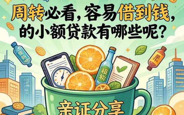 急需周转必看：容易借到钱的小额贷款有哪些呢？亲测分享