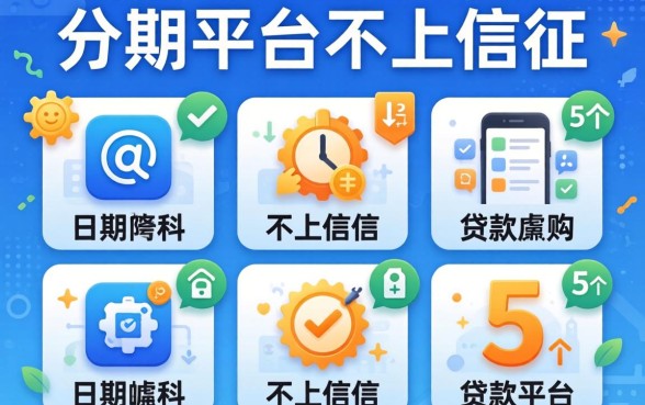 哪个分期平台不上征信,胪列5个不上征信的贷款软件