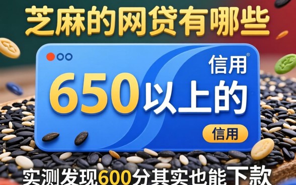 芝麻信用650以上的网贷有哪些？实测发现600分其实也能下款