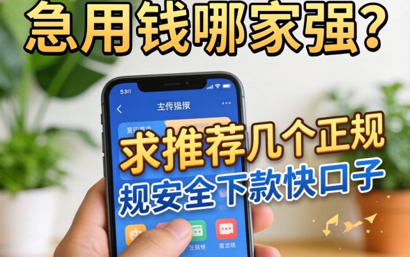 手机急用钱哪家强？求推荐几个正规安全下款快的口子！