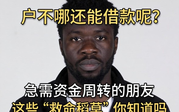 黑户在哪还能借款呢？急需资金周转的朋友，这些“救命稻草”你知道吗？