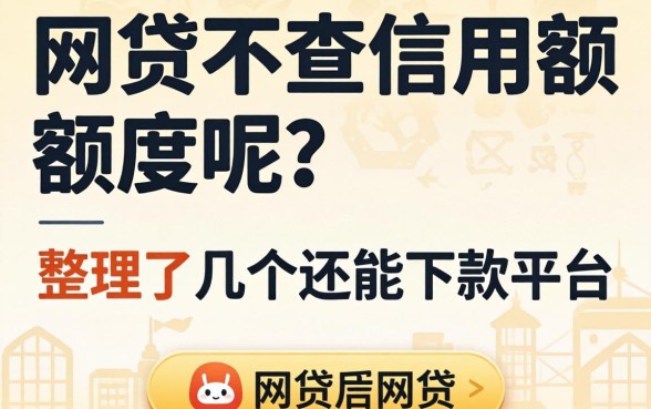 什么网贷不查信用额度呢？整理了几个还能下款的平台
