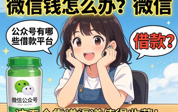 急需用钱怎么办？微信公众号有哪些借款平台可以借款？这五个靠谱渠道值得收藏