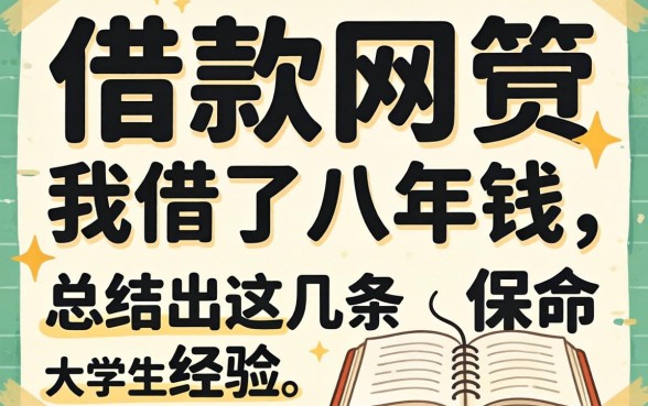 大学生可以借款的网贷:我借了八年钱,总结出这几条保命经验