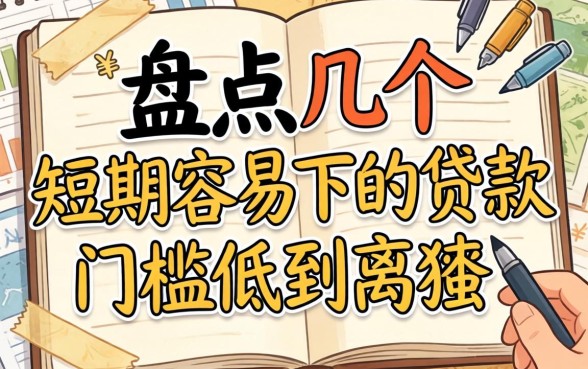 急需用钱？盘点几个短期容易下的贷款，门槛低到离谱