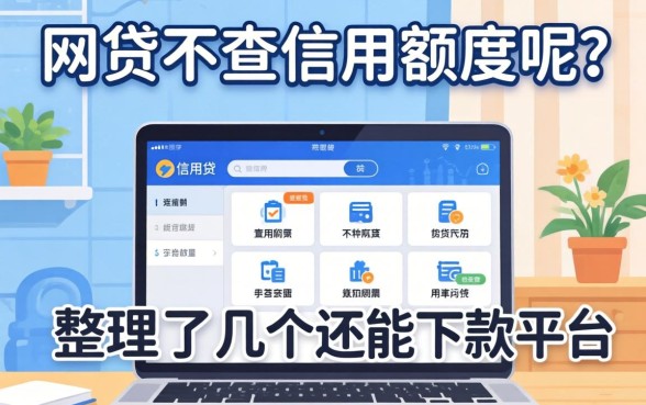 什么网贷不查信用额度呢？整理了几个还能下款的平台