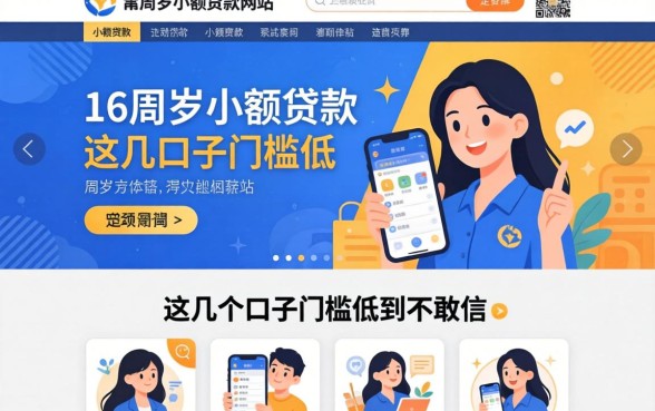 揭秘16周岁小额贷款网站：这几个口子门槛低到不敢信