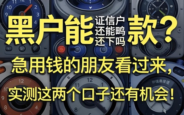 征信黑户还能下款吗?急用钱的朋友看过来,实测这几个口子还有机会!