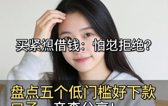 手头紧想借钱但怕被拒？盘点五个低门槛好下款的口子，亲测分享！