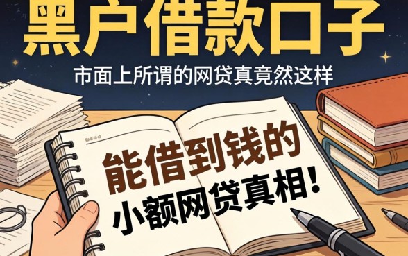 我翻遍了市面上所谓的黑户借款口子，发现能借到钱的小额网贷真相竟然是这样
